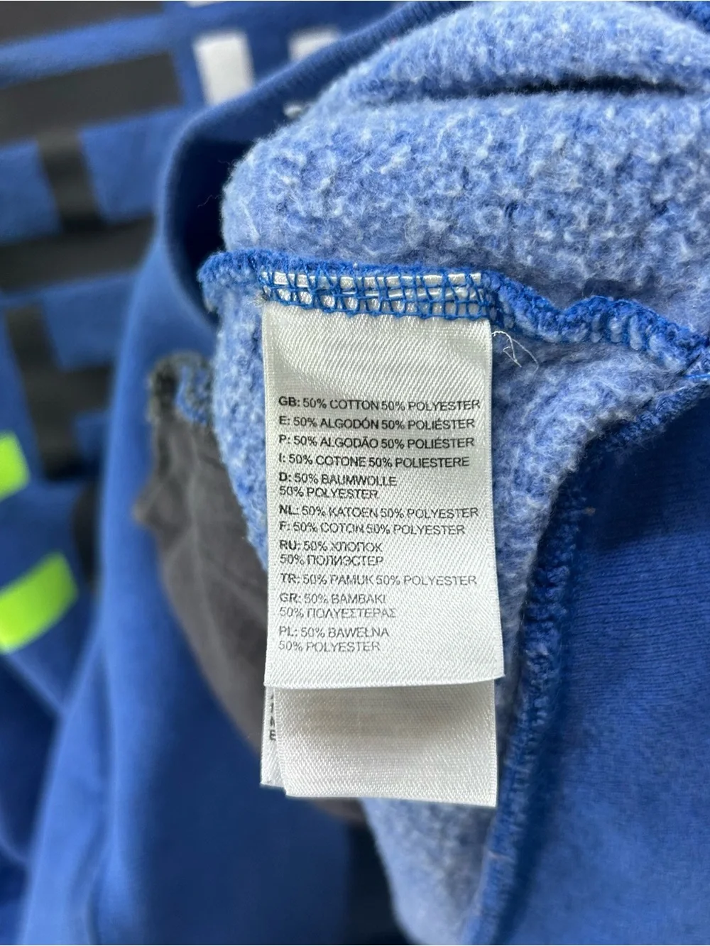 North Face Hoodie Sweatshirt Pullover Blue Green Logo Mens XL Outdoor Hiking